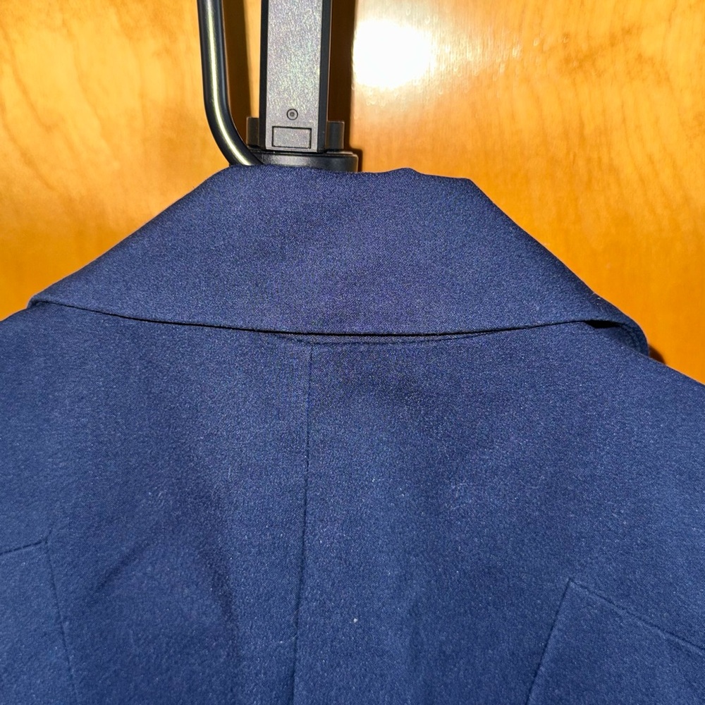 New York & Company Navy Short Sleeve Blazer with Gold Trim - Picture 7 of 7